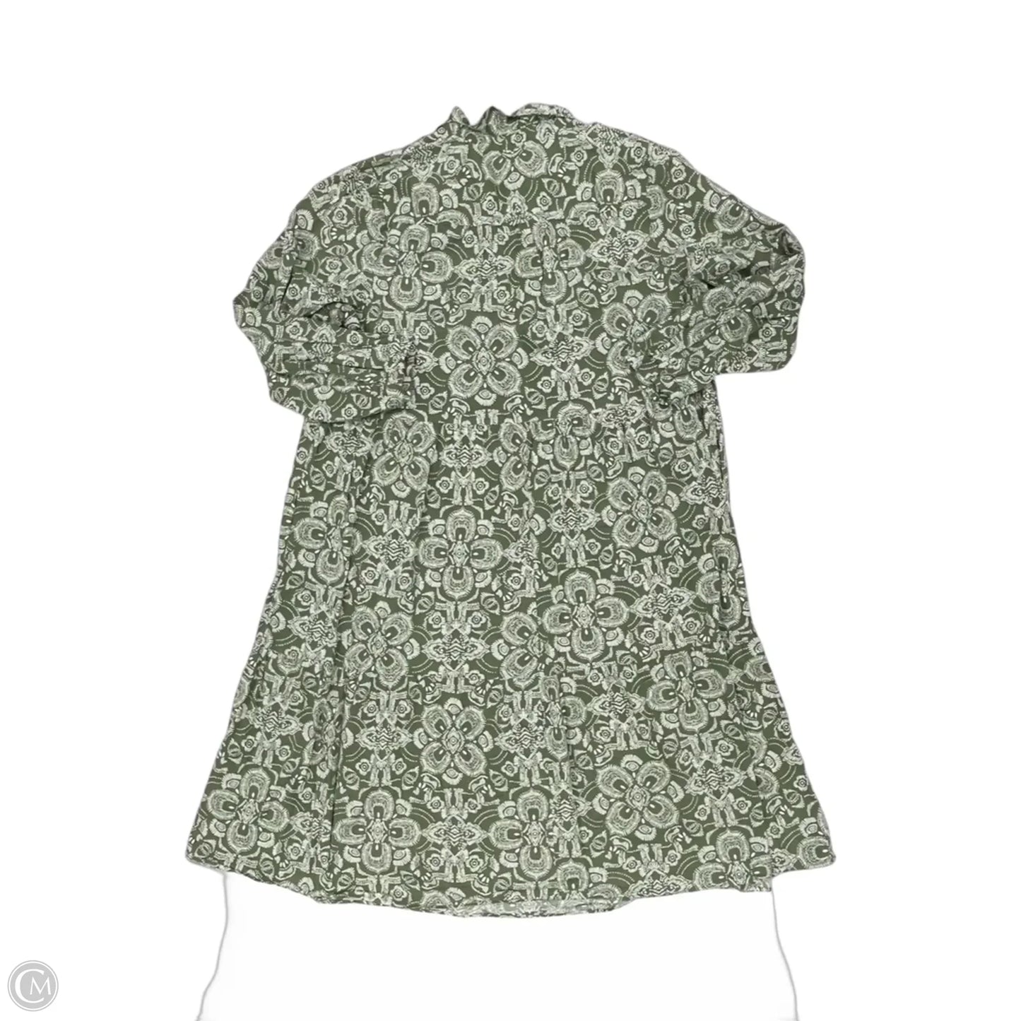 Dress Casual Midi By Lane Bryant In Green & White, Size: 22