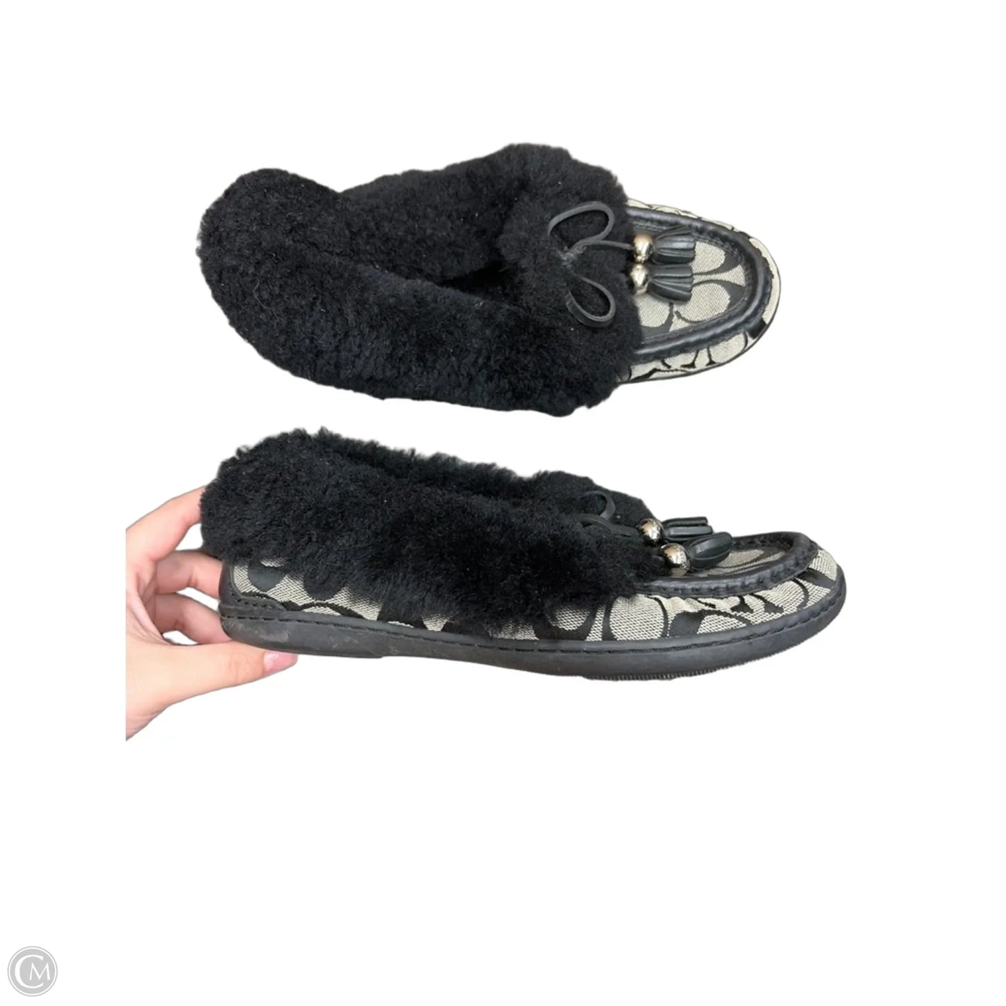 Shoes Designer By Coach In Black & Tan, Size: 7