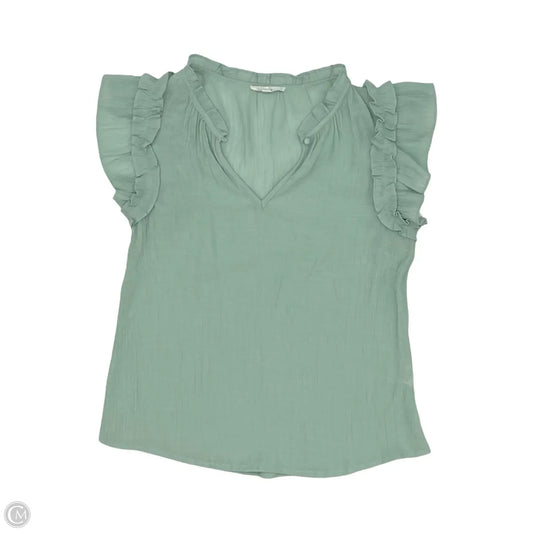 Blouse Short Sleeve By Mine In Green, Size: M