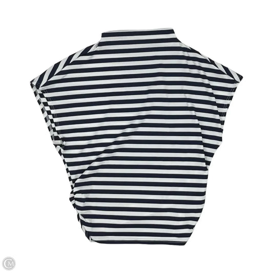 Blouse Short Sleeve By Cmf In Striped Pattern, Size: M