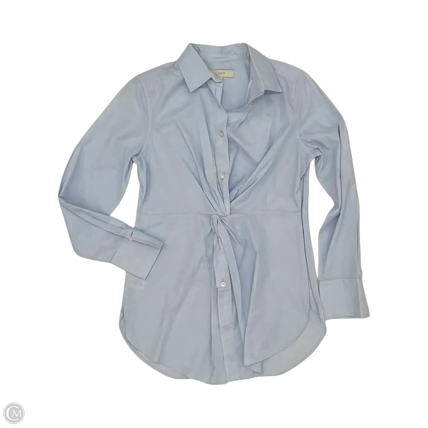 Tunic Long Sleeve By Loft In Blue, Size: 2