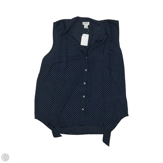 Blouse Sleeveless By J. Crew In Polkadot Pattern, Size: M