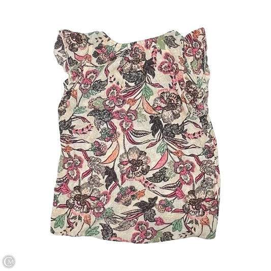 Blouse Short Sleeve By Old Navy In Floral Print, Size: Xs