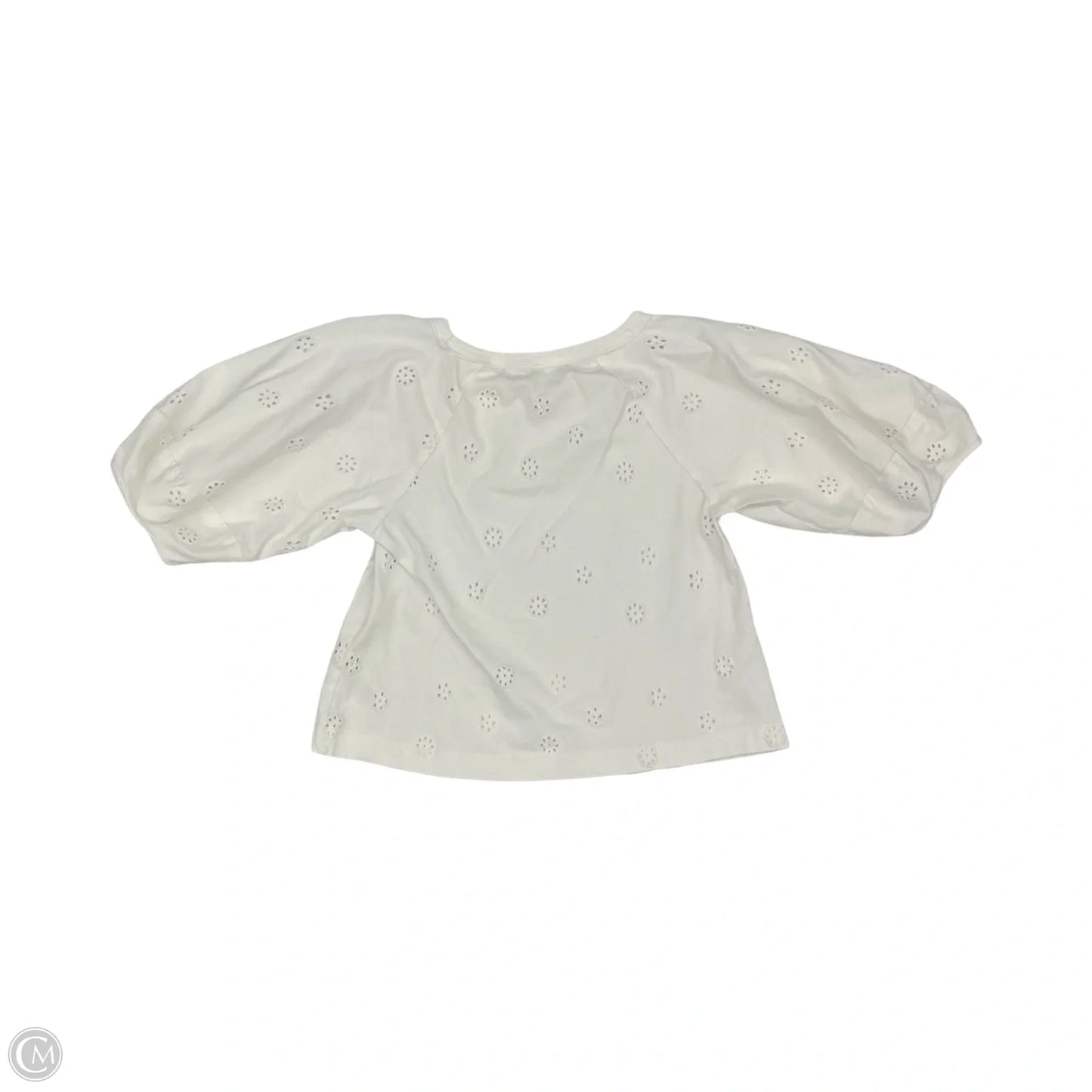 Blouse Short Sleeve By Free People In Cream, Size: Xs