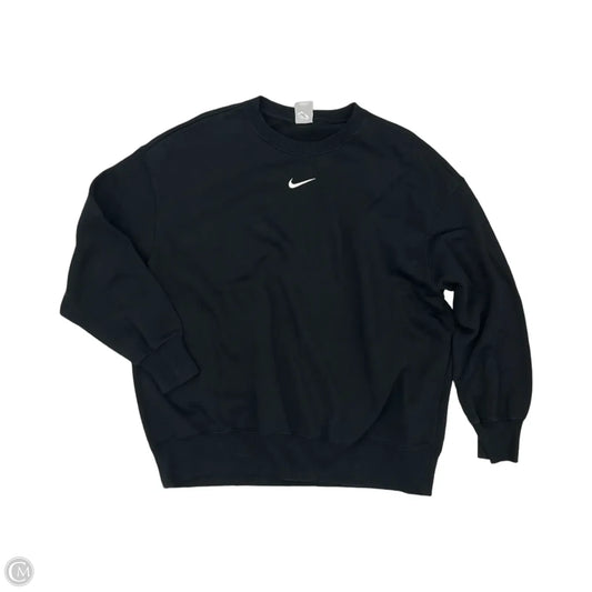 Athletic Sweatshirt Crewneck By Nike In Black, Size: L