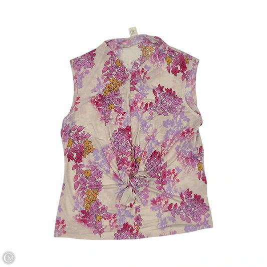Blouse Sleeveless By Sew In Love In Floral Print, Size: L