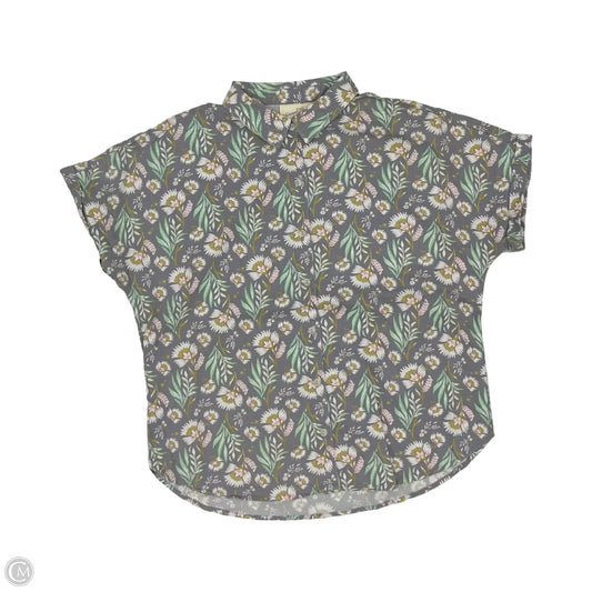 Blouse Short Sleeve By Universal Thread In Floral Print, Size: M
