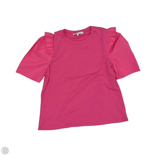 Blouse Short Sleeve By English Factory In Pink, Size: M