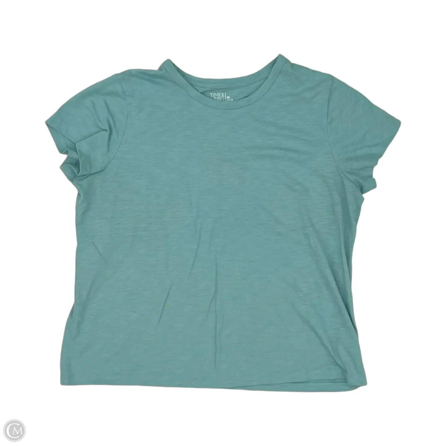 Top Short Sleeve By Time And Tru In Green, Size: Xl