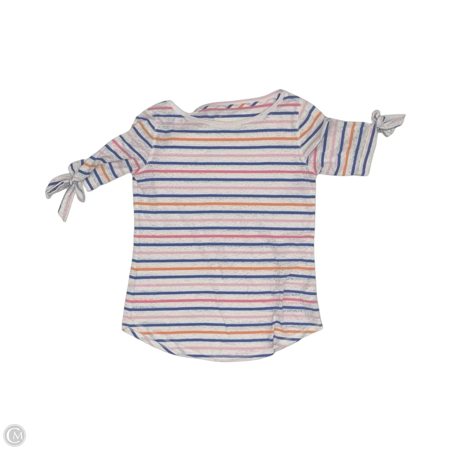 Top Short Sleeve By Talbots In Striped Pattern, Size: Xs