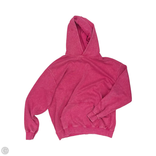 Sweatshirt Hoodie By Clothes Mentor In Pink, Size: L