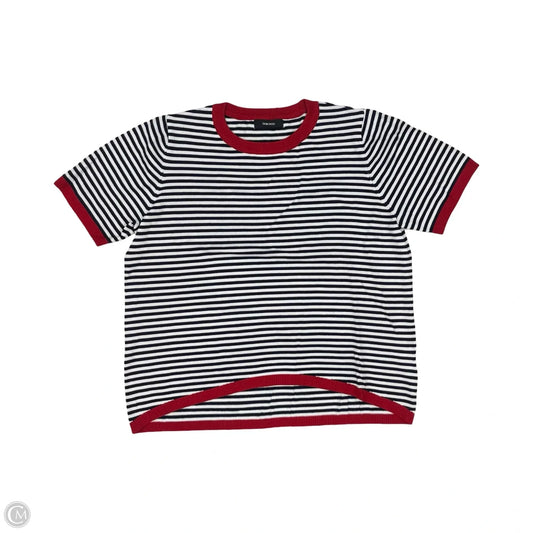 Sweater Short Sleeve By Dokotoo In Blue Red & White, Size: Xl