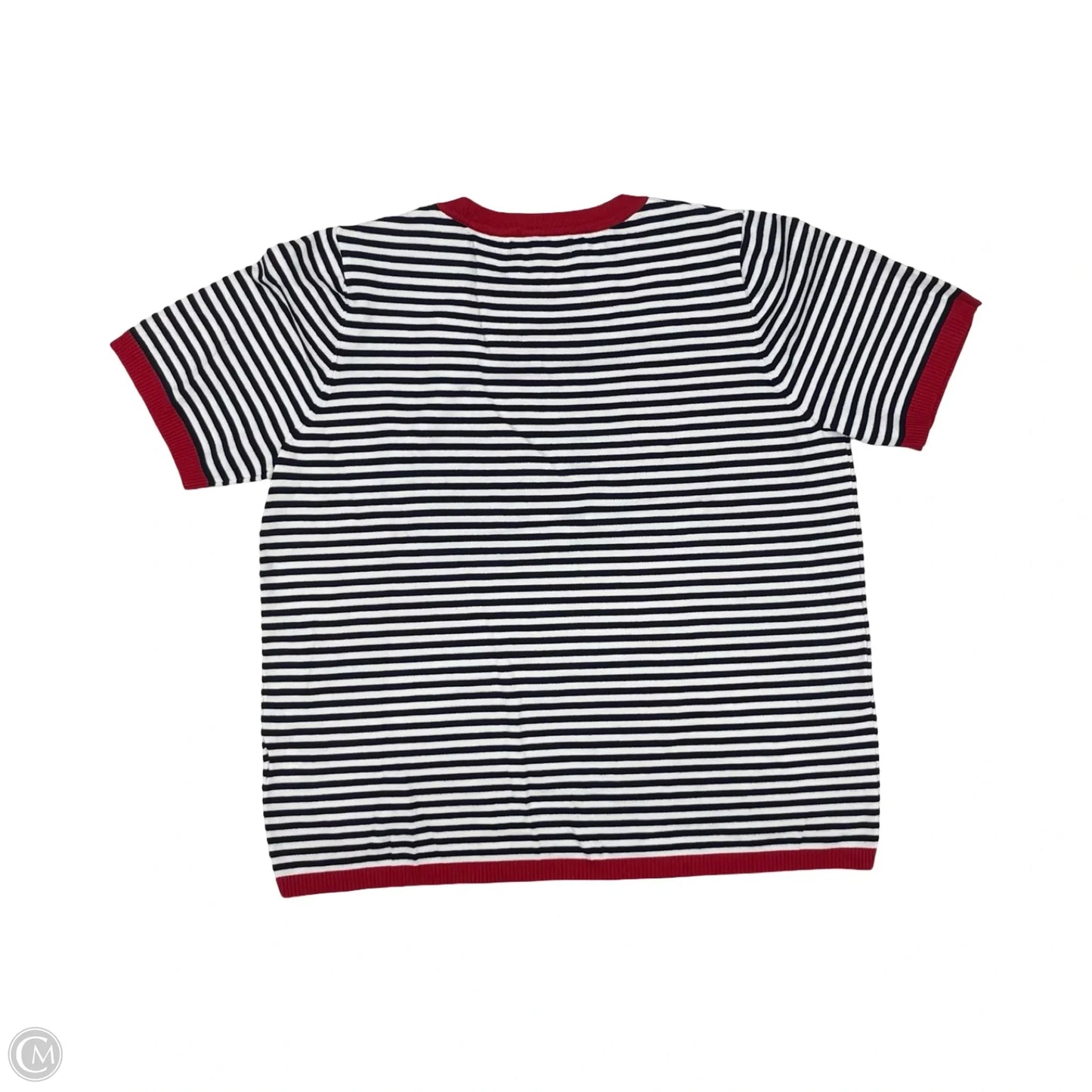 Sweater Short Sleeve By Dokotoo In Blue Red & White, Size: Xl