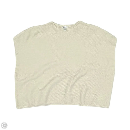 Sweater Short Sleeve By Splendid In Cream, Size: L