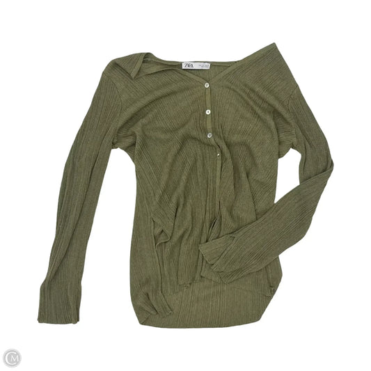 Cardigan By Zara In Green, Size: L