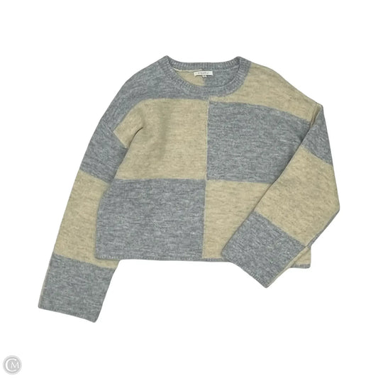 Sweater By Z Supply In Grey & Tan, Size: L