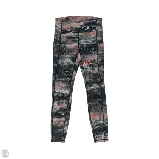 Athletic Leggings By Lululemon In Black & Pink, Size: S