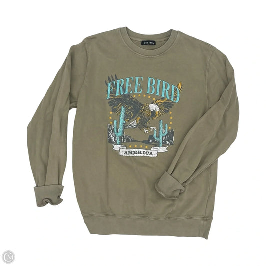 Sweatshirt Crewneck By Zutter In Tan, Size: M
