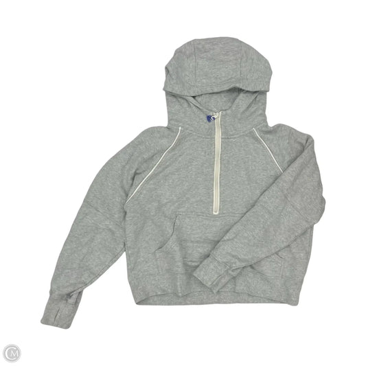 Sweatshirt Hoodie By Aerie In Grey, Size: L