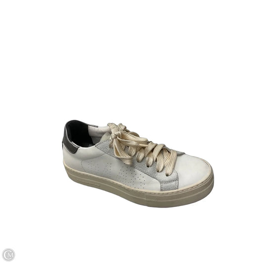 Shoes Sneakers By P448 In Cream & Grey, Size: 6.5