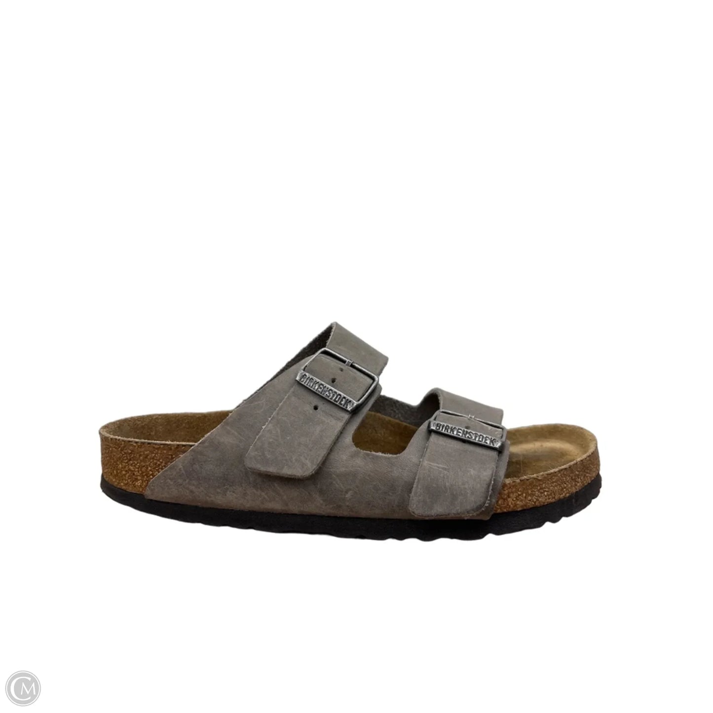 Sandals Flats By Birkenstock In Grey, Size: 8