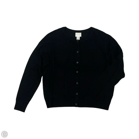Sweater Cardigan By H&m In Black, Size: Xxl