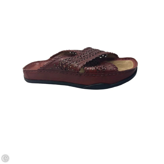 Sandals Flats By Earth In Brown, Size: 8