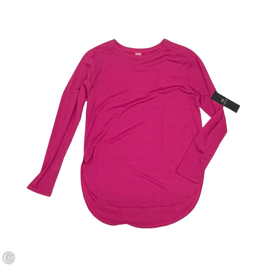 Athletic Top Long Sleeve Crewneck By Mono B In Pink, Size: M