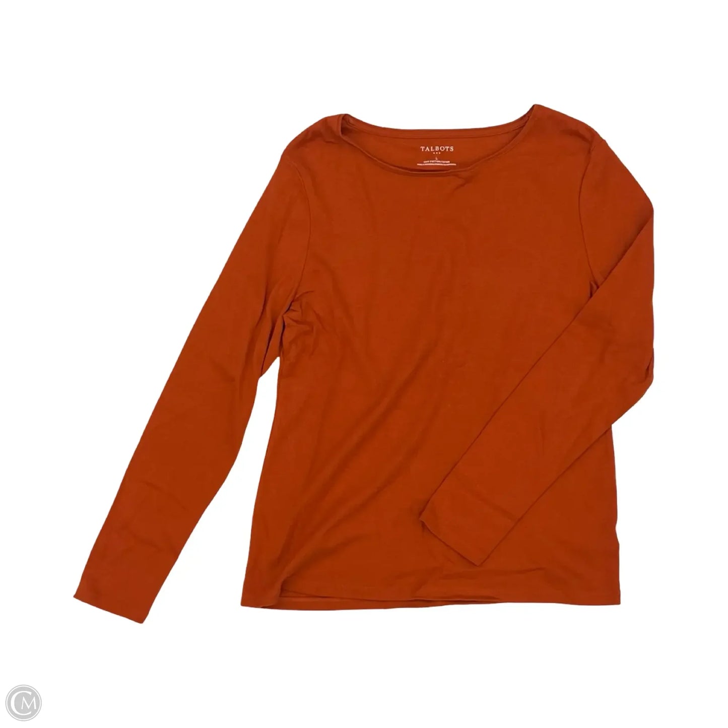 Top Long Sleeve By Talbots In Orange, Size: L