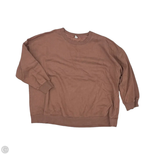 Sweatshirt Crewneck By Old Navy In Brown, Size: Xxl