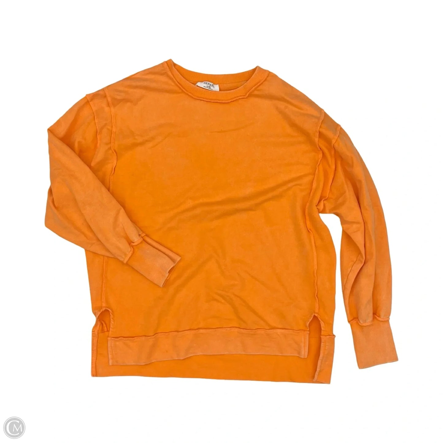 Top Long Sleeve By Zenana In Orange, Size: L