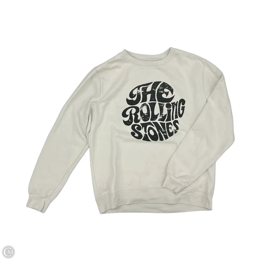 Sweatshirt Crewneck By Clothes Mentor In Cream, Size: M