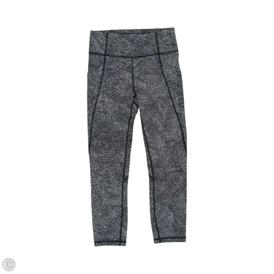 Athletic Leggings Capris By Lululemon In Black & Cream, Size: S