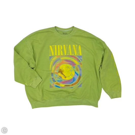 Sweatshirt Crewneck By Clothes Mentor In Green, Size: L