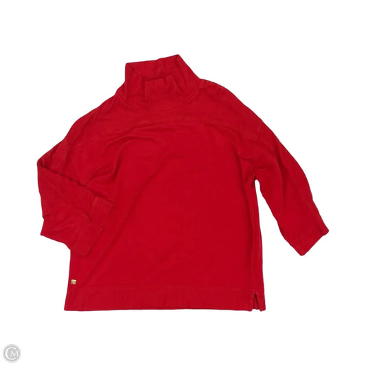 Top 3/4 Sleeve By Lauren By Ralph Lauren In Red, Size: Xl