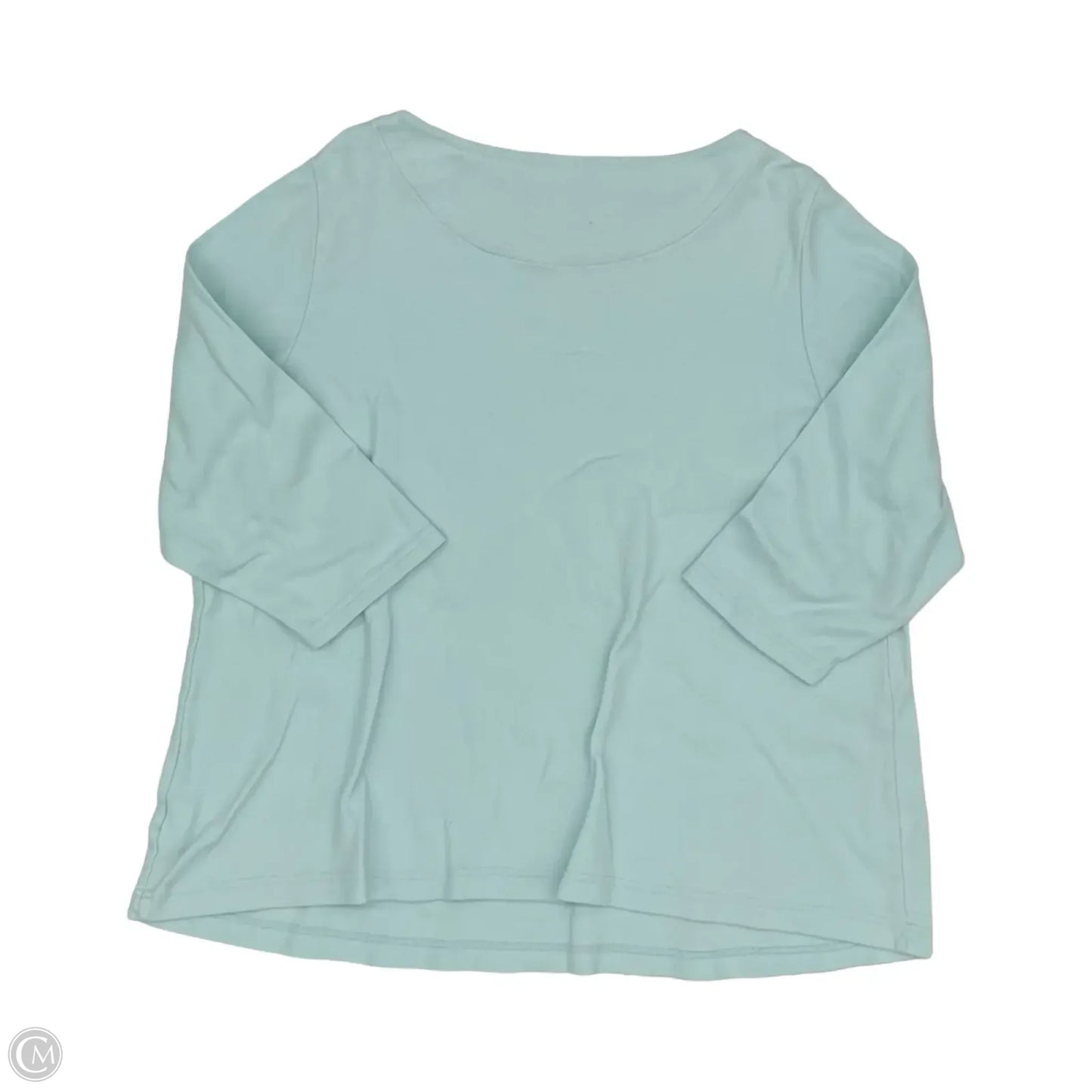 Top 3/4 Sleeve By Croft And Barrow In Blue, Size: 1x