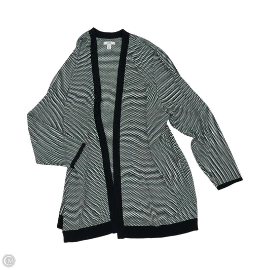 Cardigan By Croft And Barrow In Black & Green, Size: 2x