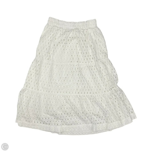 Skirt Maxi By Anthropologie In White, Size: L