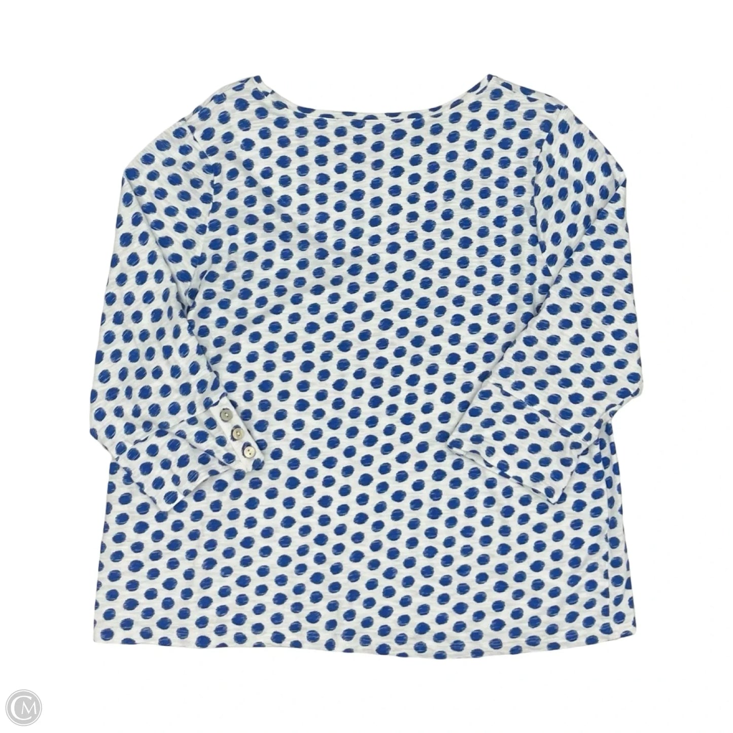 Top 3/4 Sleeve By Chicos In Polkadot Pattern, Size: Xl