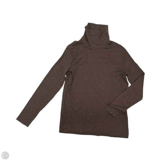 Top Long Sleeve By Eddie Bauer In Brown, Size: Xl