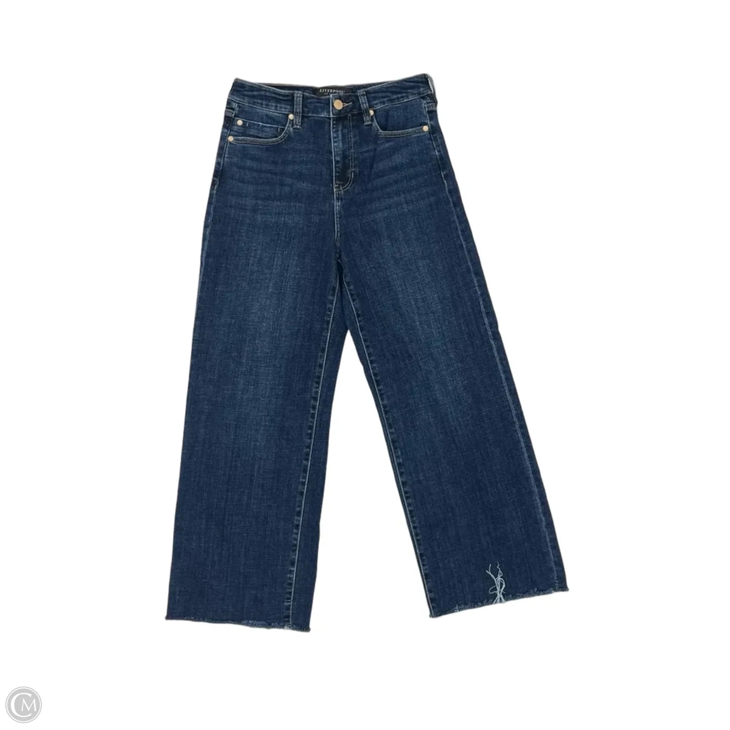Jeans Wide Leg By Liverpool In Blue Denim, Size: 2