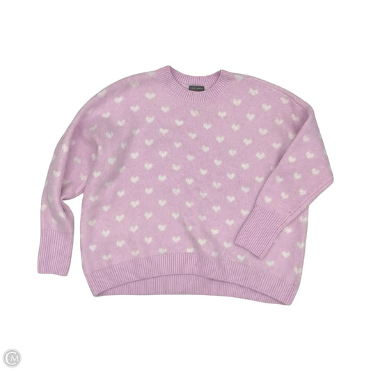 Sweater By Vince Camuto In Pink & White, Size: M