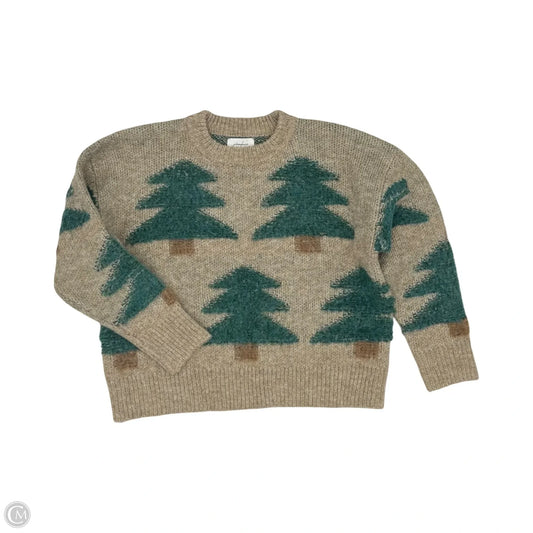Sweater By Clothes Mentor In Brown & Green, Size: L