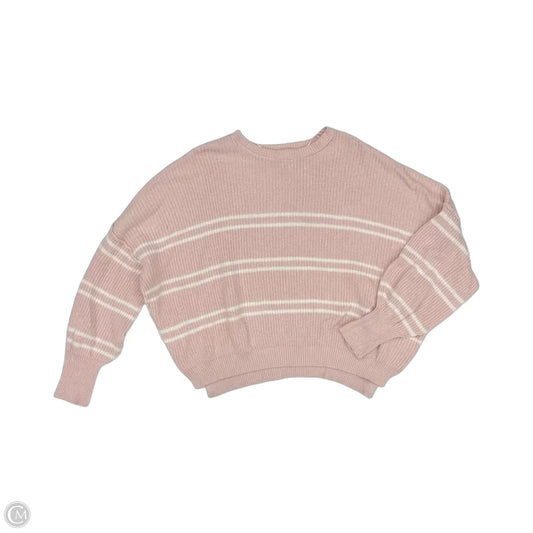 Sweater By Sincerely Jules In Pink & White, Size: L