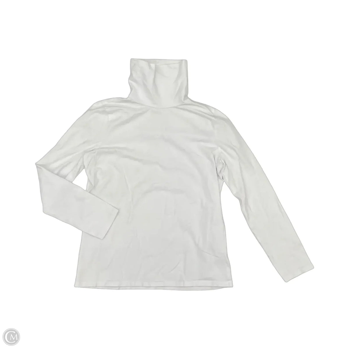Top Long Sleeve Basic By Talbots In White, Size: M
