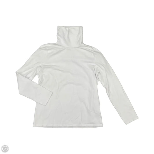 Top Long Sleeve Basic By Talbots In White, Size: M