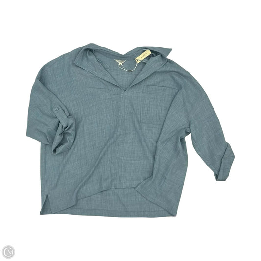 Top Long Sleeve By Max Studio In Blue, Size: 3x
