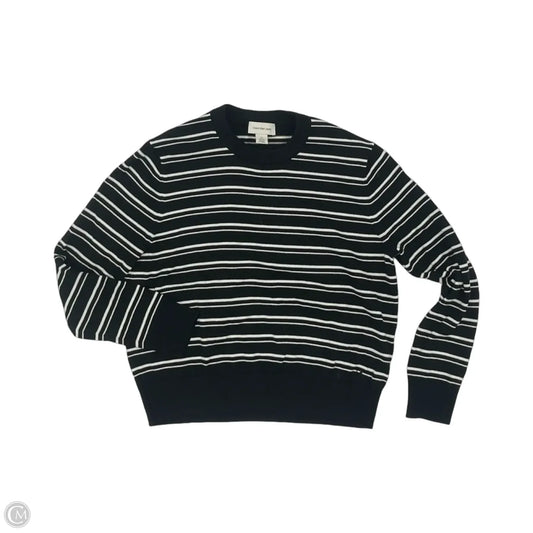 Sweater By Calvin Klein In Black & Cream, Size: M