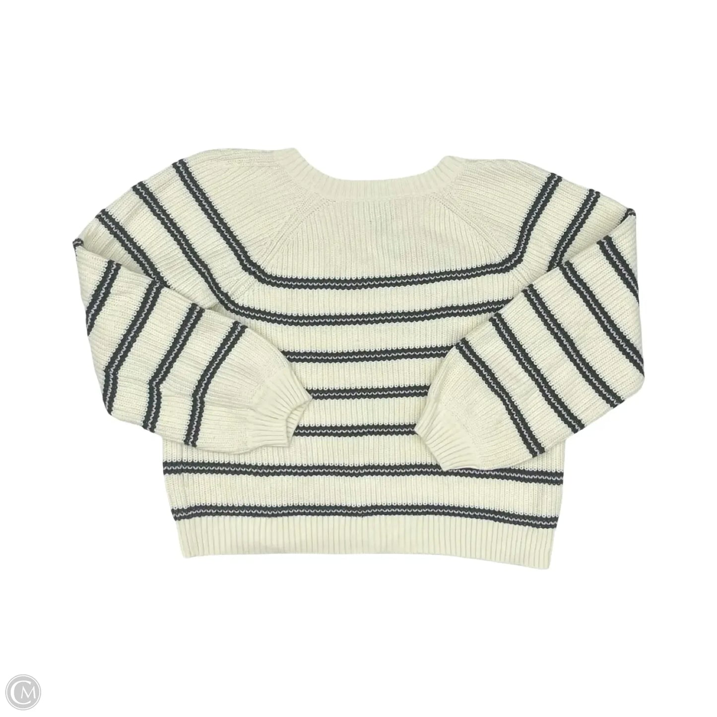 Sweater By Lands End In Striped Pattern, Size: L