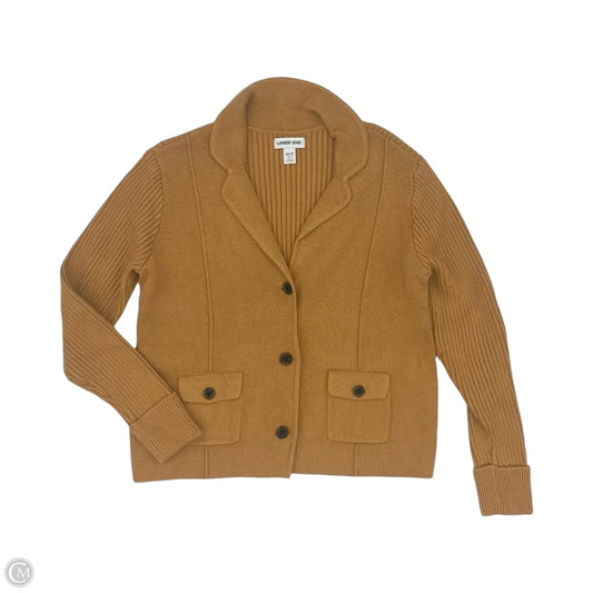 Sweater Cardigan By Lands End In Brown, Size: M